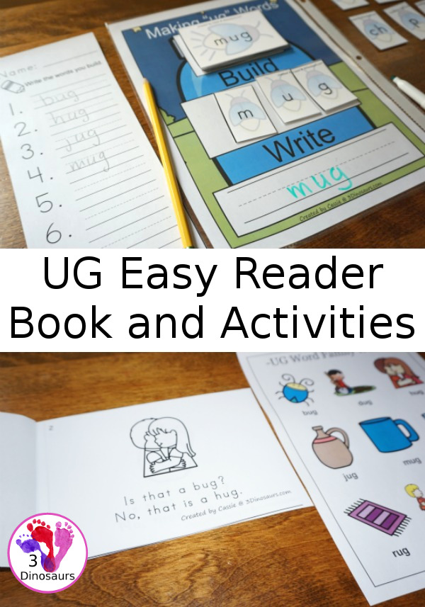 UG Easy Reader Book and Activities - 40 pages of hands-on and no-prep activities for the ug words family words - 3Dinosaurs.com