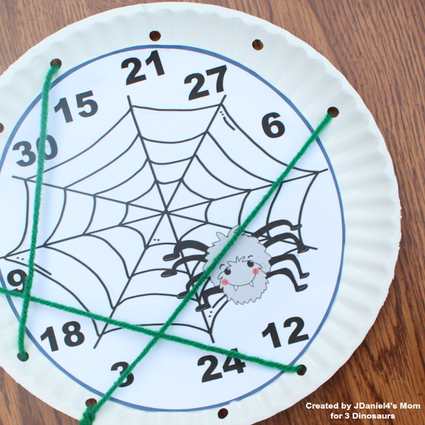 Free Fun Fine Motor Skip Counting Spiders Webs Created by  JDaniel4's Mom -  3Dinosaurs.com