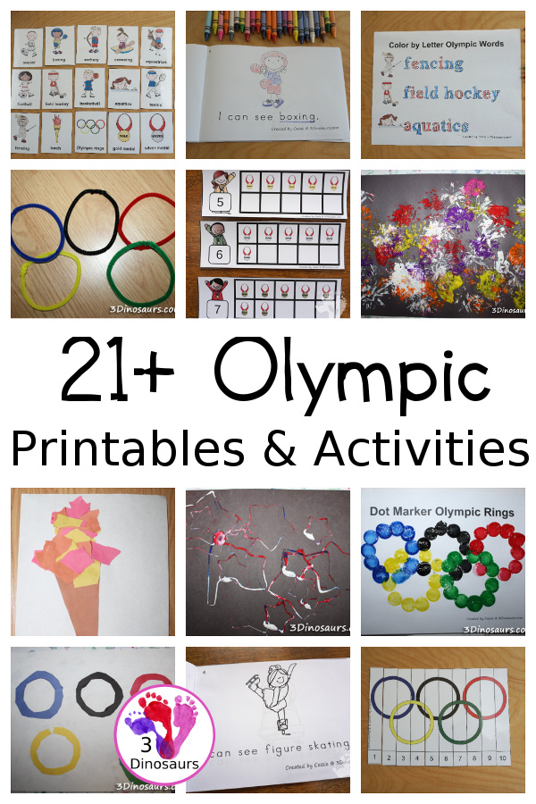 Olympic Games  Activities & Printables on 3Dinosaurs.com