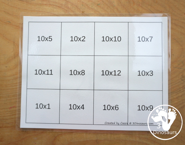 Ocean Multiplication Puzzle Printable is a fun hands-on activity to work on multiplication math facts. You have 12 pieces for each puzzle. You have multiplication facts from 1 to 12 - 3Dinosaurs.com