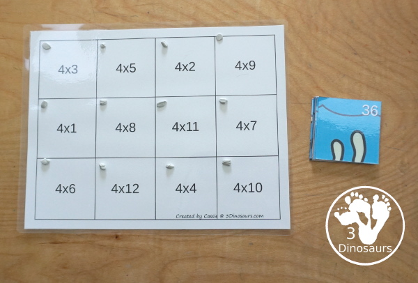 Ocean Multiplication Puzzle Printable is a fun hands-on activity to work on multiplication math facts. You have 12 pieces for each puzzle. You have multiplication facts from 1 to 12 - 3Dinosaurs.com