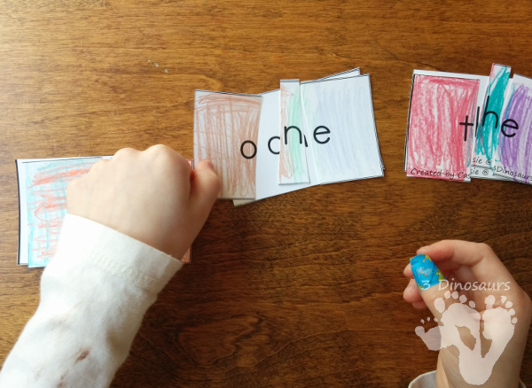 Making Your Own Sight Word Puzzles - hands on activity for kids using sight words - 3Dinosaurs.com