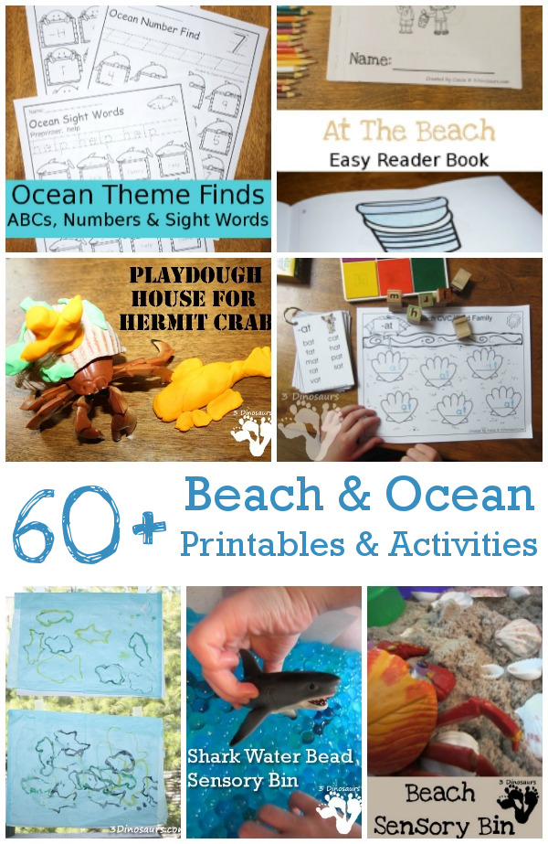 Ocean & Beaches Activities & Printables on 3 Dinosaurs - 3Dinosaurs.com
