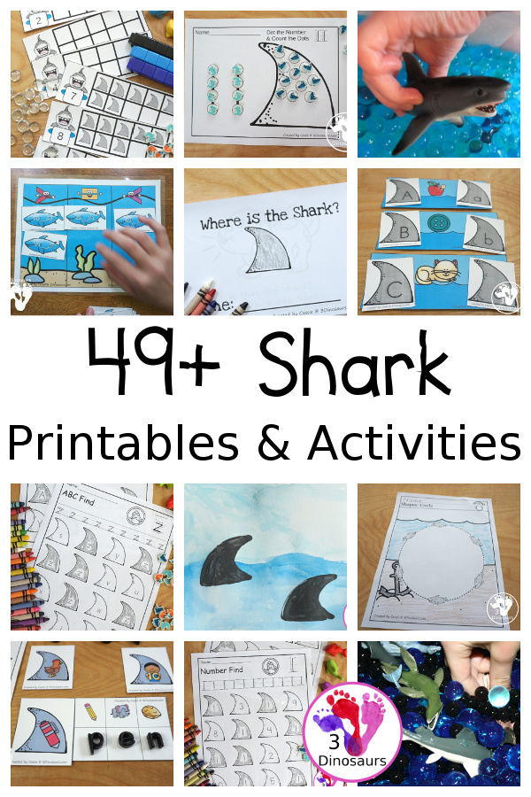 Shark Activities & Printables on 3Dinosaurs.com