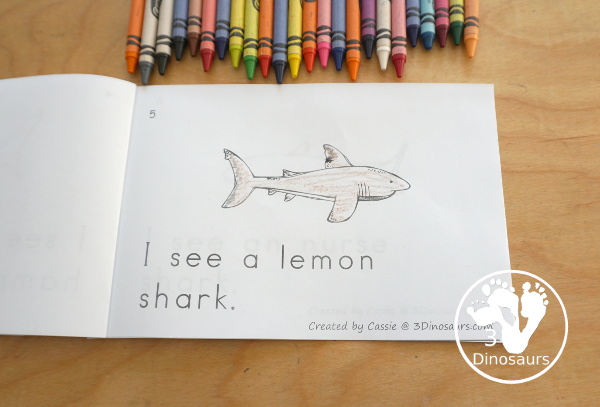Free Shark Easy Reader Book for Kids - This is a great easy reader book with shark names and sight words I, see, a - 3Dinosaurs.com