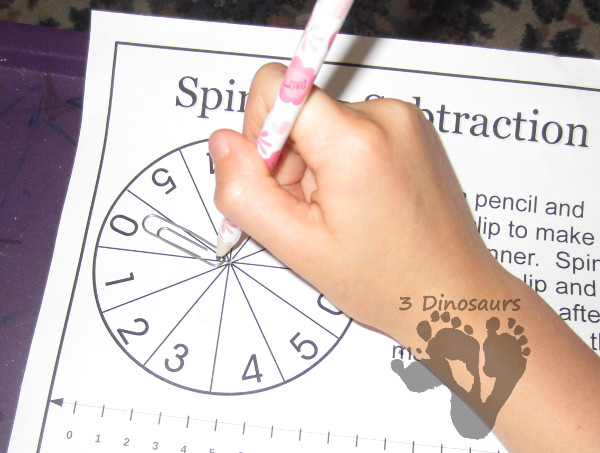 Spinning Subtraction: Ways to Subtract 1 to 10 - 3Dinosaurs.com