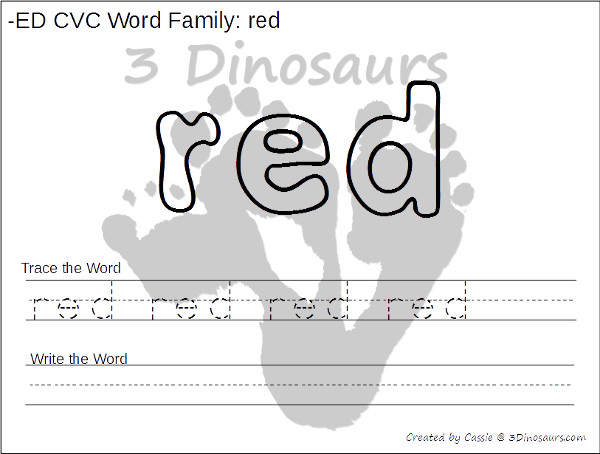 New CVC Word Family Playdough Mats With Tracing: Short E - 3Dinosaurs.com