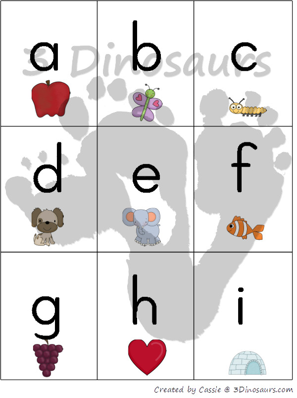 Free ABC Cards with to types - 3Dinosaurs.com