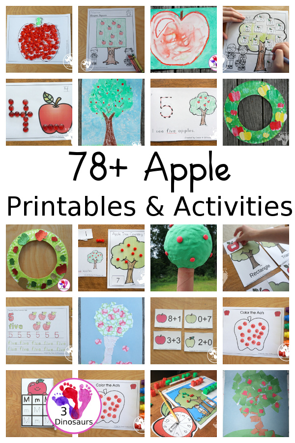 Apple Activities & Printables - 3Dinosaurs.com