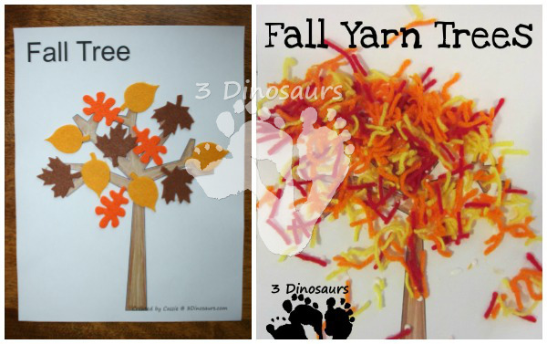 Using Dot Marker Printables: Fall Tree - 3Dinosaurs.com