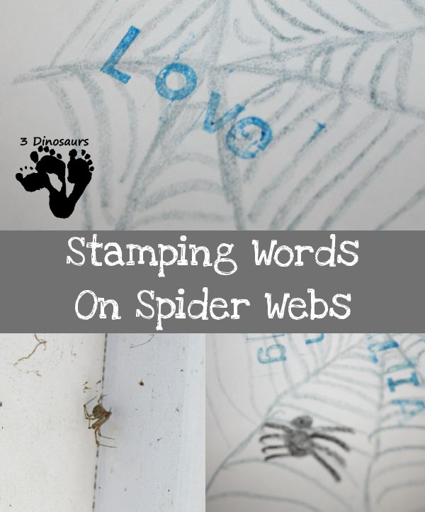 Stamping Words on Spider Webs - 3Dinosaurs.com