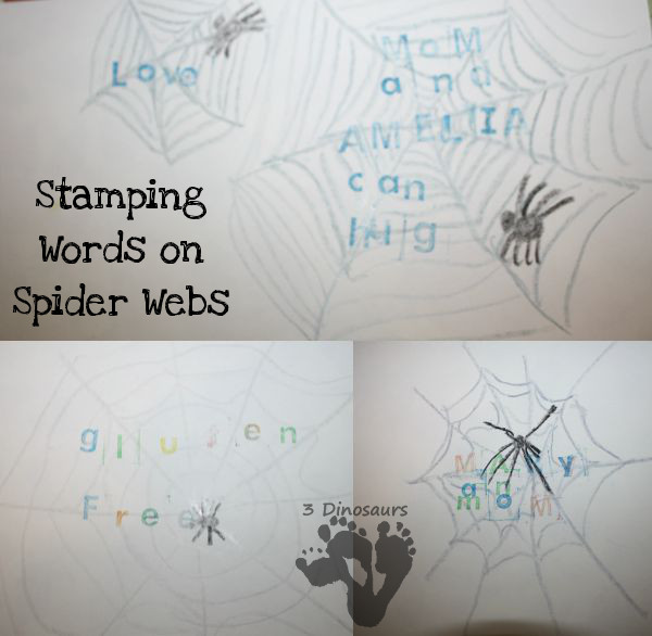 Stamping Words on Spider Webs - 3Dinosaurs.com