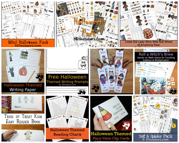 45+ Halloween Activities & Printables - printables, crafts, sensory bins, hands-on activities and more - 3Dinosaurs.com