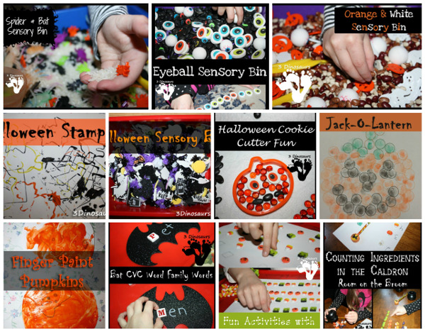35+ Halloween Activities & Printables - printables, crafts, sensory bins, hands-on activities, and more - 3Dinosaurs.com