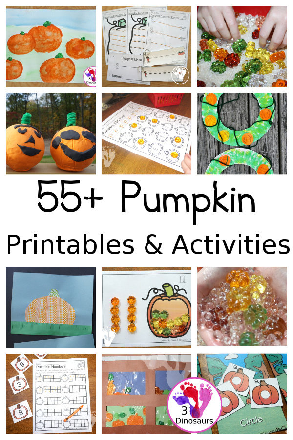 Pumpkin Activities & Printables - 3Dinosaurs.com