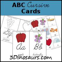Free ABC Cursive Cards