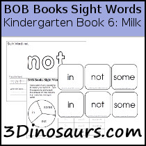 BOB Books Sight Words Kindergarten Book 6: Milk - in, not, some - 3Dinosaurs.com