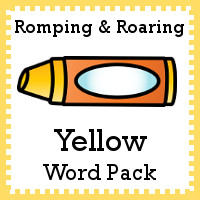 Free Romping & Roaring Color Yellow Word Pack - 8 pages of activities - 3Dinosaurs.com