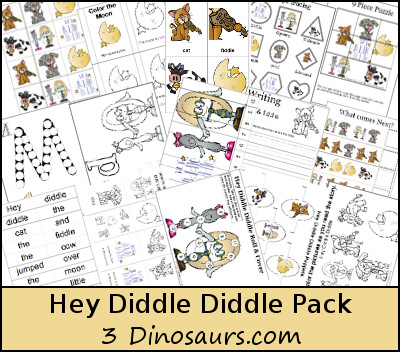 Free Hey Diddle Diddle Pack - 3Dinosaurs.com