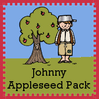 Free Johnny Apple Seed Pack - over 75 pages of activities - 3Dinosaurs.com