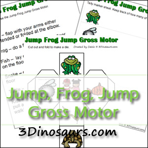 Jump Frog Jump Gross Motor with Printable