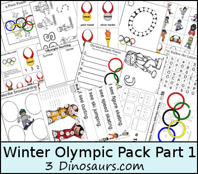 Free Winter Olympics Pack Part 1! - 3Dinosaurs.com
