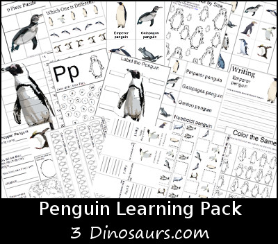 Free Penguin Learning Pack - 3Dinosaurs.com