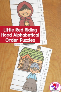 Free Little Red Riding Hood Alphabetical Order Puzzle Printable