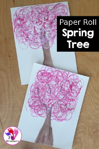 Paper Roll Painted Spring Tree