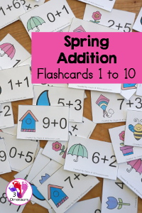 Free Spring Addition Flashcards Printable: 1 To 10