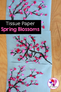 Tissue Paper Spring Blossoms Craft For Kids