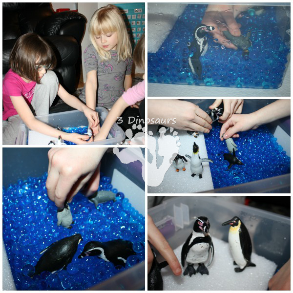 Penguin Water Bead Sensory Bin - 3Dinosaurs.com