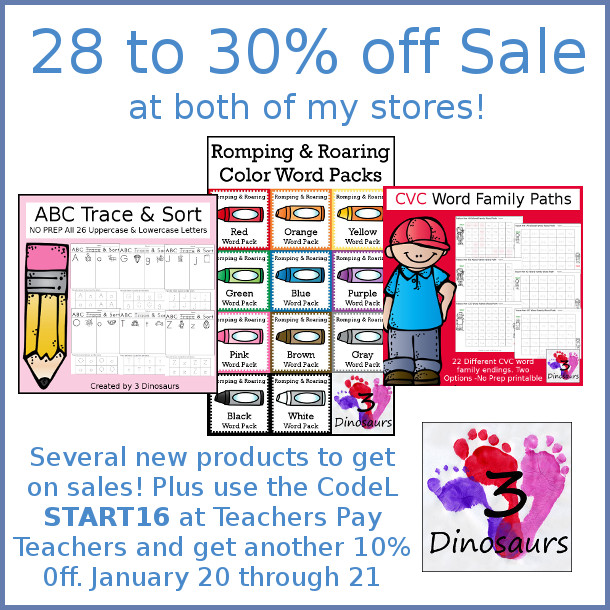 January Sale at my Stores! - 3Dinosaurs.com