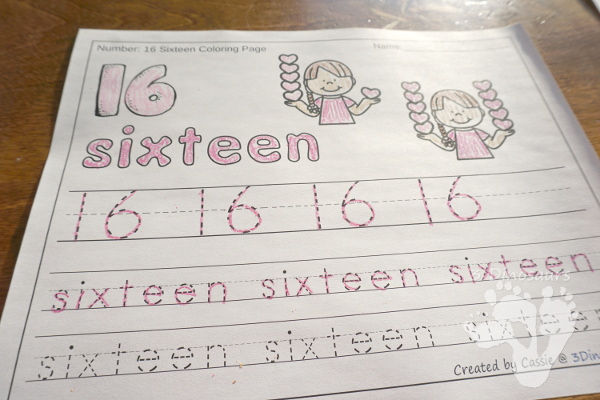 No-Prep Heart & Roses Themed Number Color and Trace - easy no-prep printables with a fun heart theme 44 pages with two options for the numbers tracing or writing $ - 3Dinosaurs.com #noprepprintable #valentinesprintables #numbersforkids