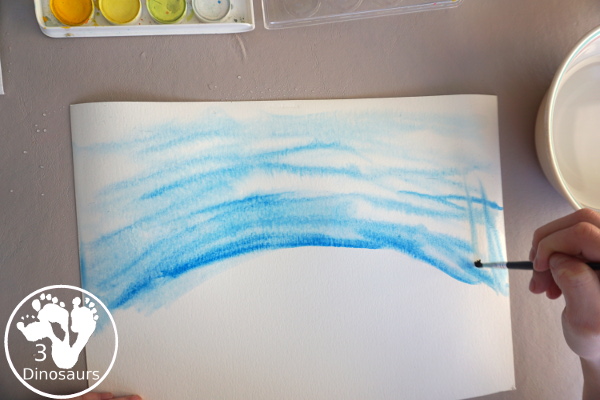 Penguin Watercolor Painting - a fun and easy watercolor painting activity that is great for a winter penguin theme - 3Dinosaurs.com