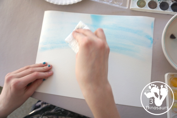 Penguin Watercolor Painting - a fun and easy watercolor painting activity that is great for a winter penguin theme - 3Dinosaurs.com