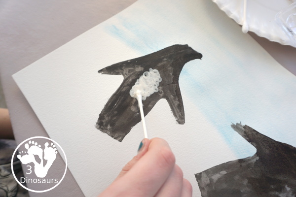 Penguin Watercolor Painting - a fun and easy watercolor painting activity that is great for a winter penguin theme - 3Dinosaurs.com