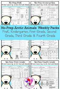 Arctic Animals No-Prep Weekly Packs