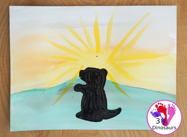 Groundhog Shadow Painting - an easy way to make a fun shadow of a groundhog with a fun painting activity - 3Dinosaurs.com