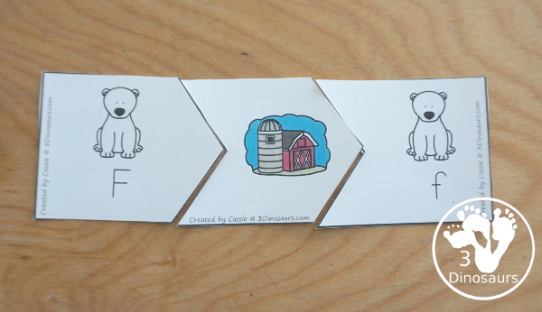 Free Polar Bear ABC Matching Puzzle - fun ways to work on matching letters with polar bears with letters, words, and pictures An easy hands-on alphabet learning activities for kids in kindergarten and preschool - 3Dinosaurs.com