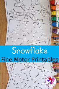 Free Snowflake Fine Motor Printables