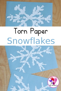 Torn Paper Snowflakes