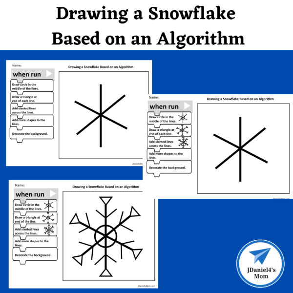 Drawing a Snowflake Based on an Algorithm by JDaniel4's Mom.