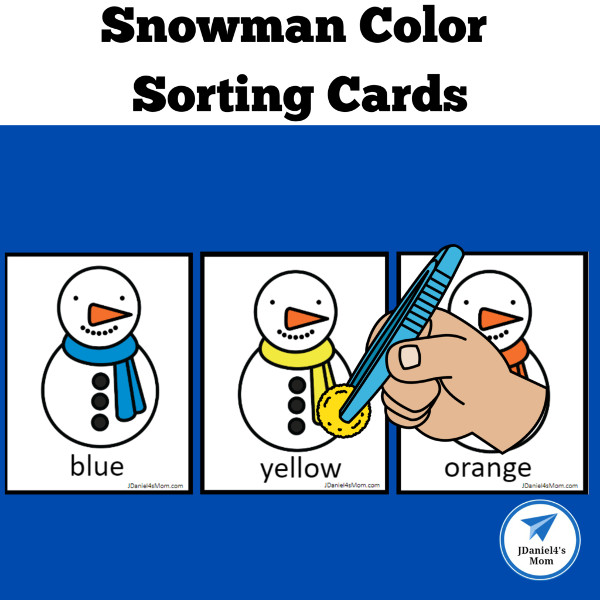 Free Snowman Color Sorting Cards s by JDaniel4's Mom.