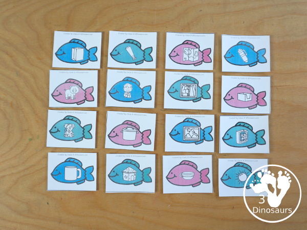 Free Polar Bear Ending CVC Word Sounds Sorting Printable - with sorting cvc words ending in g, t, n, and p. You have four fish for each mat and a recording sheet for the fish. - 3Dinosaurs.com