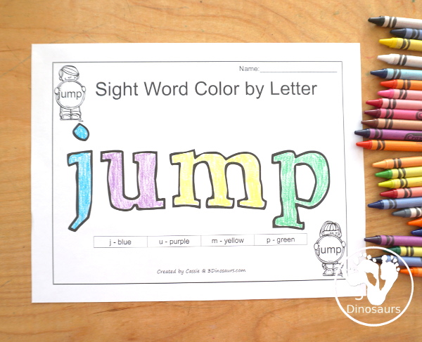 Free Romping & Roaring Preprimer Sight Words Packs Set 5: Is, It, Jump, Little - 6 pages of activities for each preprimer sight words: is, it, jump, little. These are great for easy to use learning centers - 3Dinosaurs.com