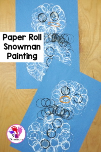 Paper Roll Snowman Painting Craft for Kids
