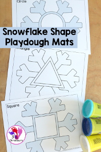 Free Snowflake Shape Playdough Mat Printables