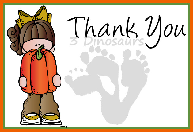 Free Fall Thank You Notes For Teachers - 3Dinosaurs.com