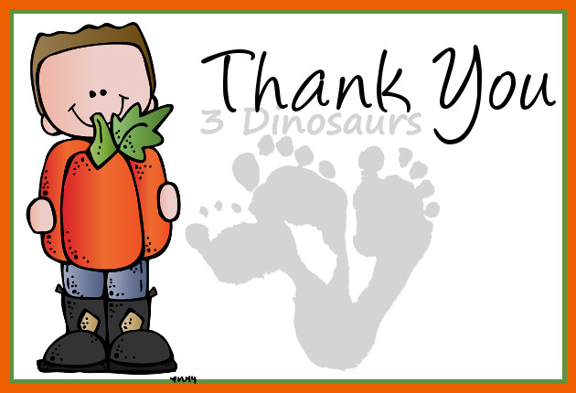 Free Fall Thank You Notes For Teachers - 3Dinosaurs.com